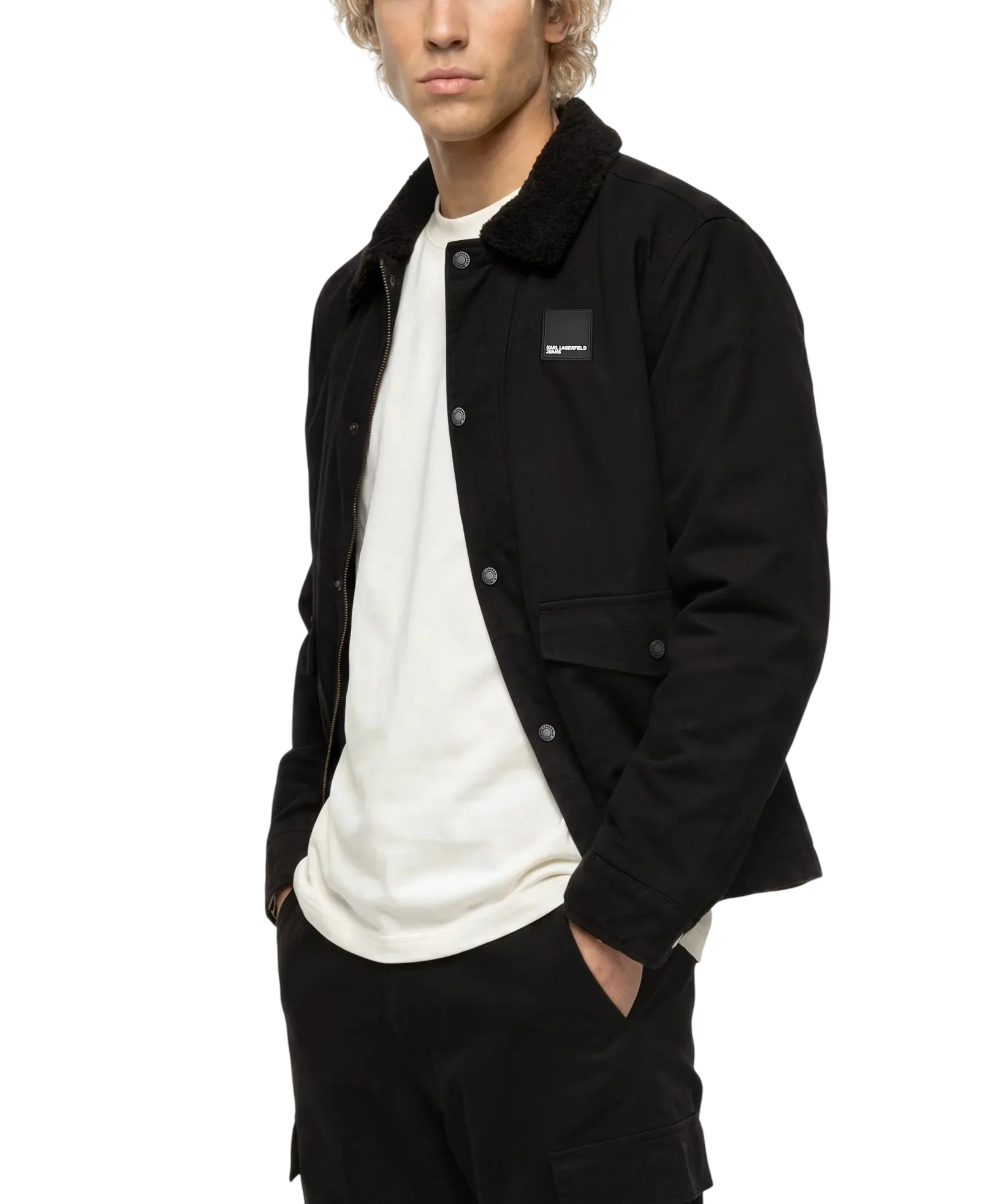 Ανδρικό Μπουφάν Μαύρο Karl Lagerfeld Jeans B4M14022-999 Black
