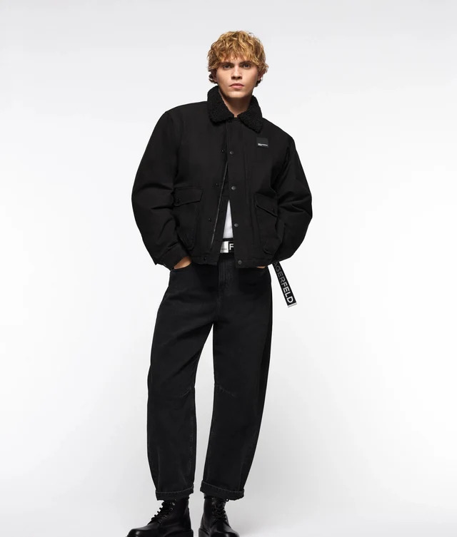 Ανδρικό Μπουφάν Μαύρο Karl Lagerfeld Jeans B4M14022-999 Black