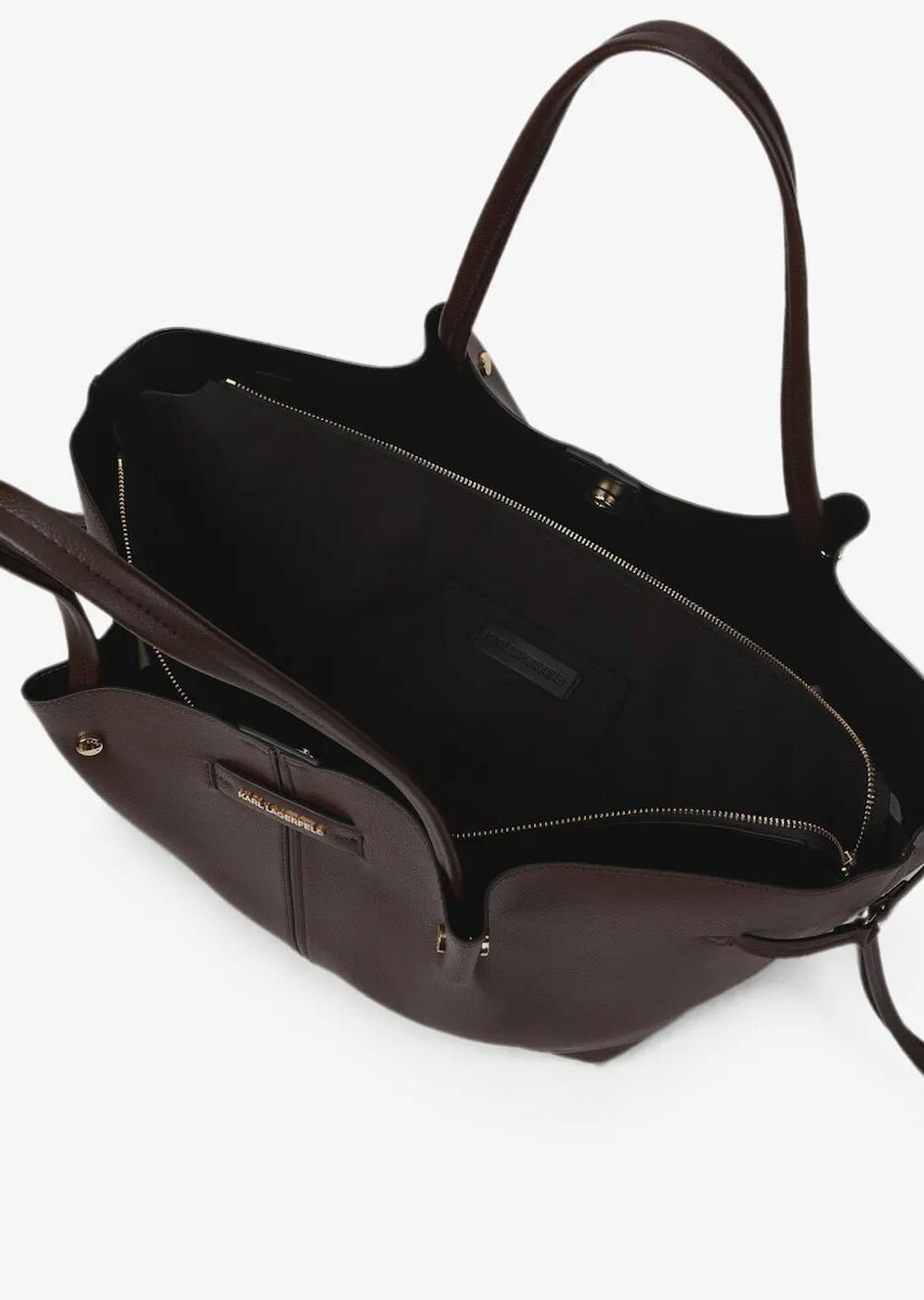 Γυναικεία K/Pierced Md Tote Τσάντα Καφέ Karl Lagerfeld B3W30347-451 Tobacco