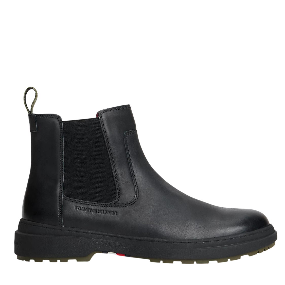 Ανδρικά Δερμάτινα Μποτάκια Μαύρα Tommy Hilfiger FM0FM05958-BDS