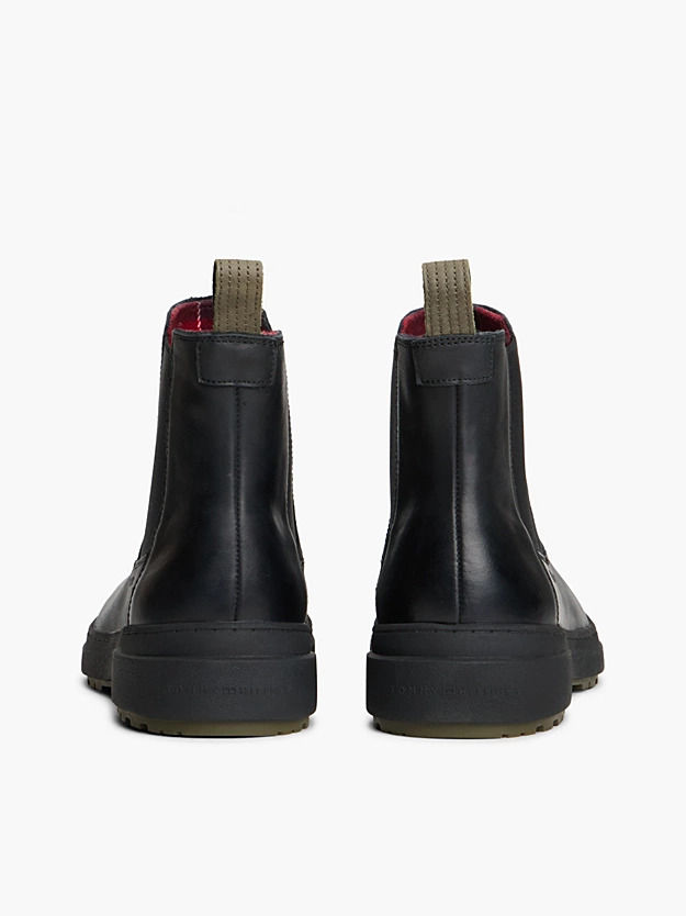 Ανδρικά Δερμάτινα Μποτάκια Μαύρα Tommy Hilfiger FM0FM05958-BDS