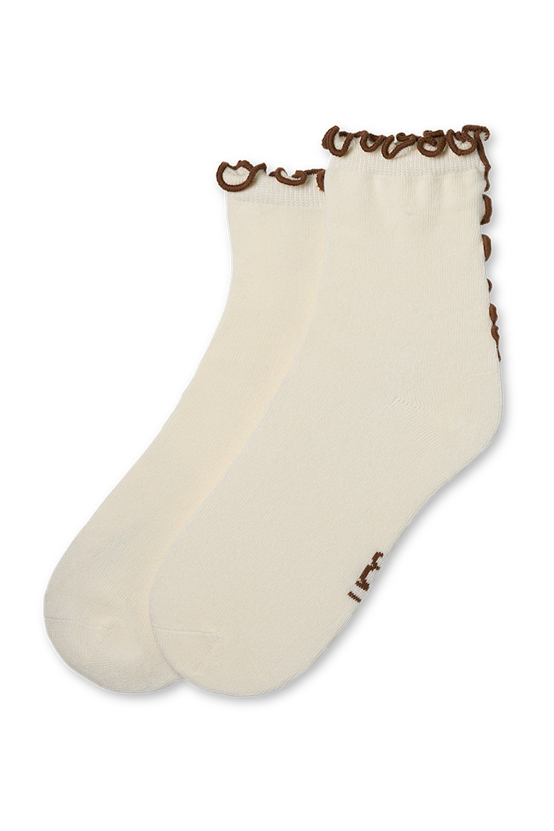 Γυναικείες Karsyn Lettuce Edge Quarter II Κάλτσες Μπεζ UGG 1175251-VHS