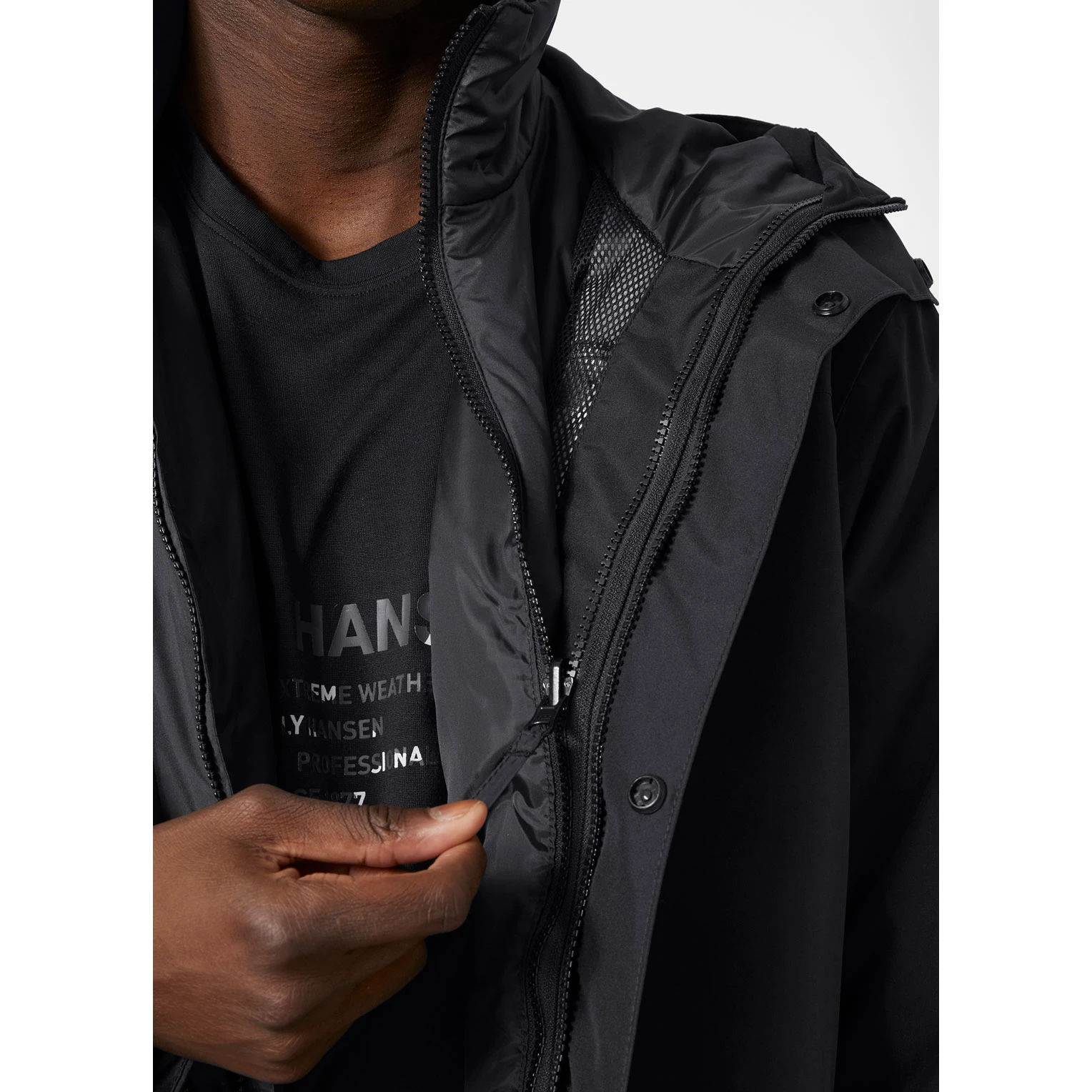 Ανδρικό Juell 3-In-1 Μπουφάν Μαύρο Helly Hansen 53679-BLACK