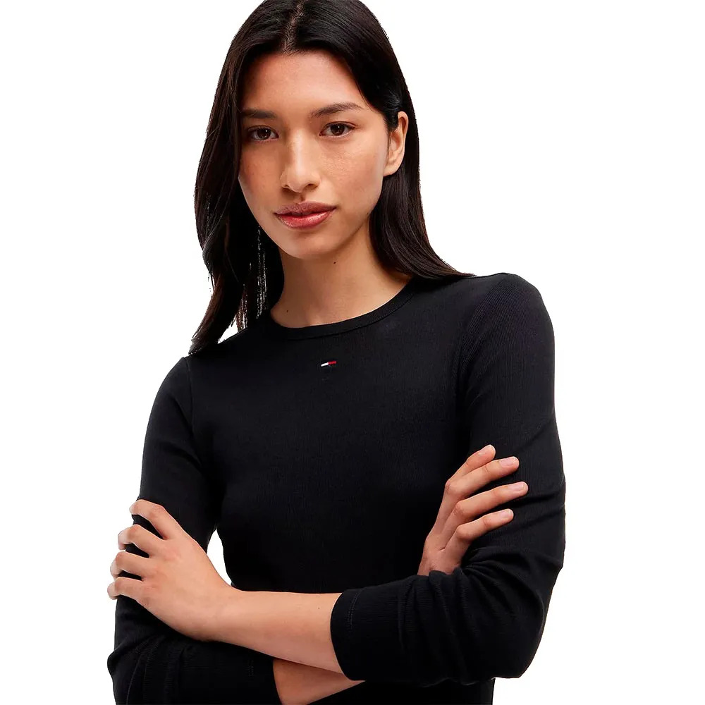 Γυναικείο Μακρυμάνικο Φόρεμα Μαύρο Tommy Jeans DW0DW23326-BDS