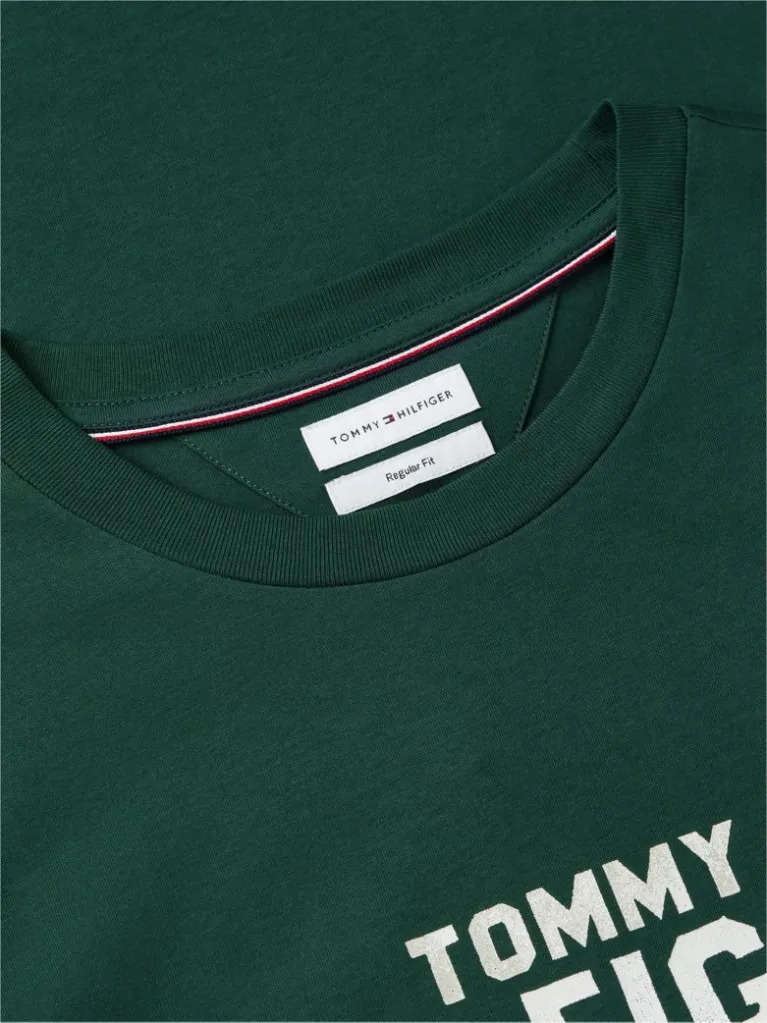 Ανδρικό T-shirt Πράσινο Tommy Hilfiger MW0MW44877-L6K