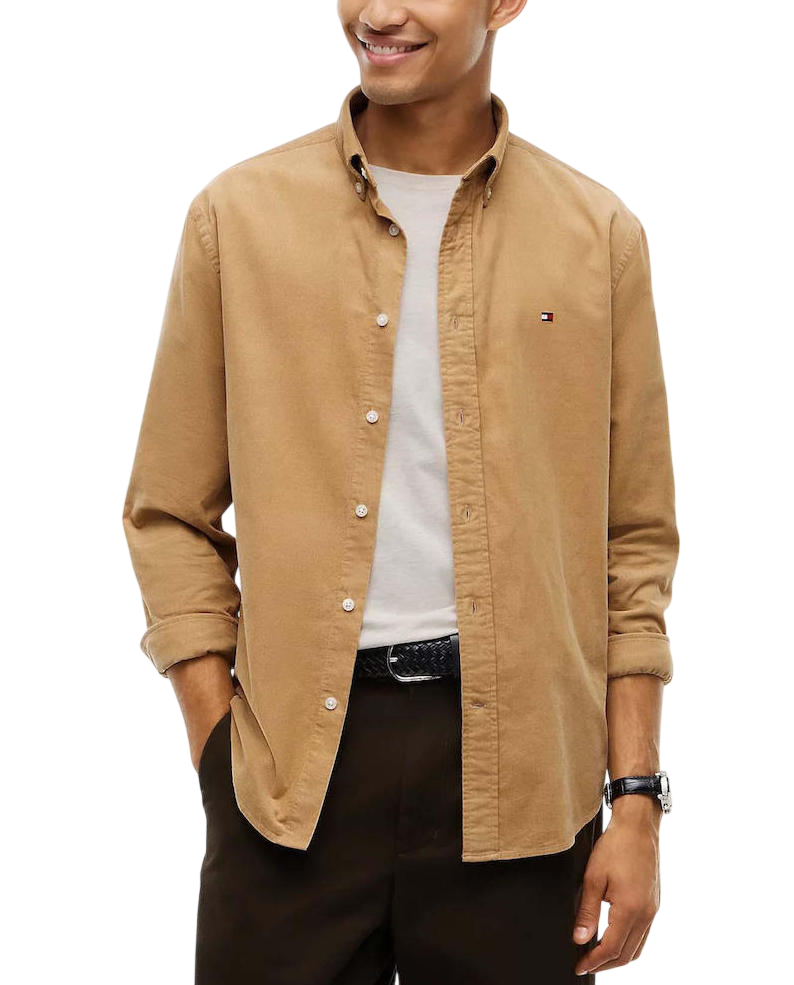Ανδρικό Κοτλέ Πουκάμισο Μπεζ Tommy Hilfiger MW0MW40486-ABS