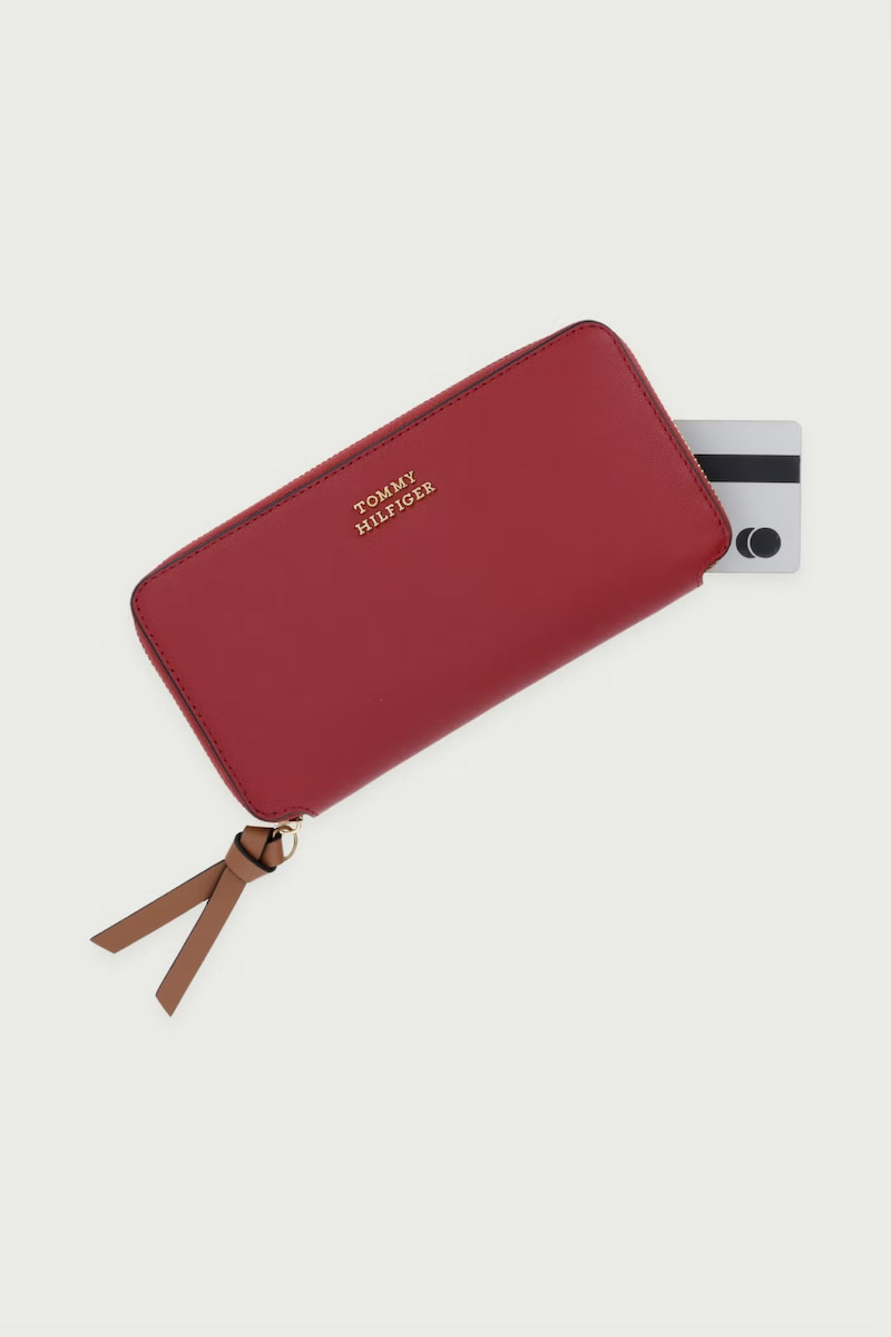 Γυναικείο Δερμάτινο Πορτοφόλι Κόκκινο Tommy Hilfiger AW0AW18941-XLI
