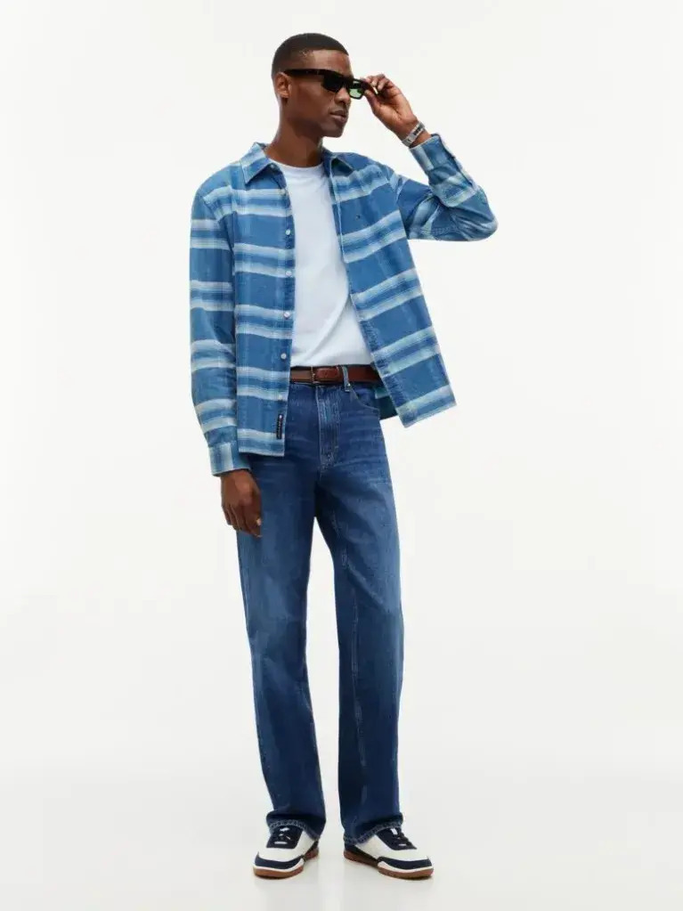 Ανδρικό Πουκάμισο Μπλε Tommy Jeans DM0DM23615-0MZ