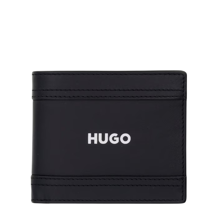 Ανδρικό Δερμάτινο Πορτοφόλι Μαύρο HUGO 50573576-001