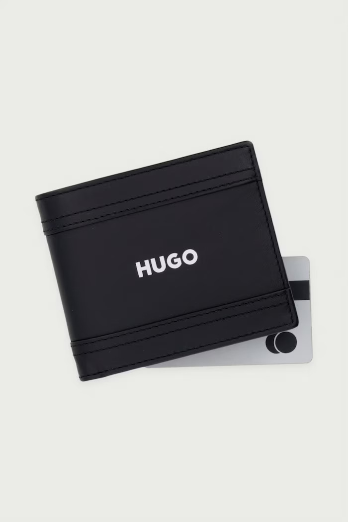 Ανδρικό Δερμάτινο Πορτοφόλι Μαύρο HUGO 50573576-001