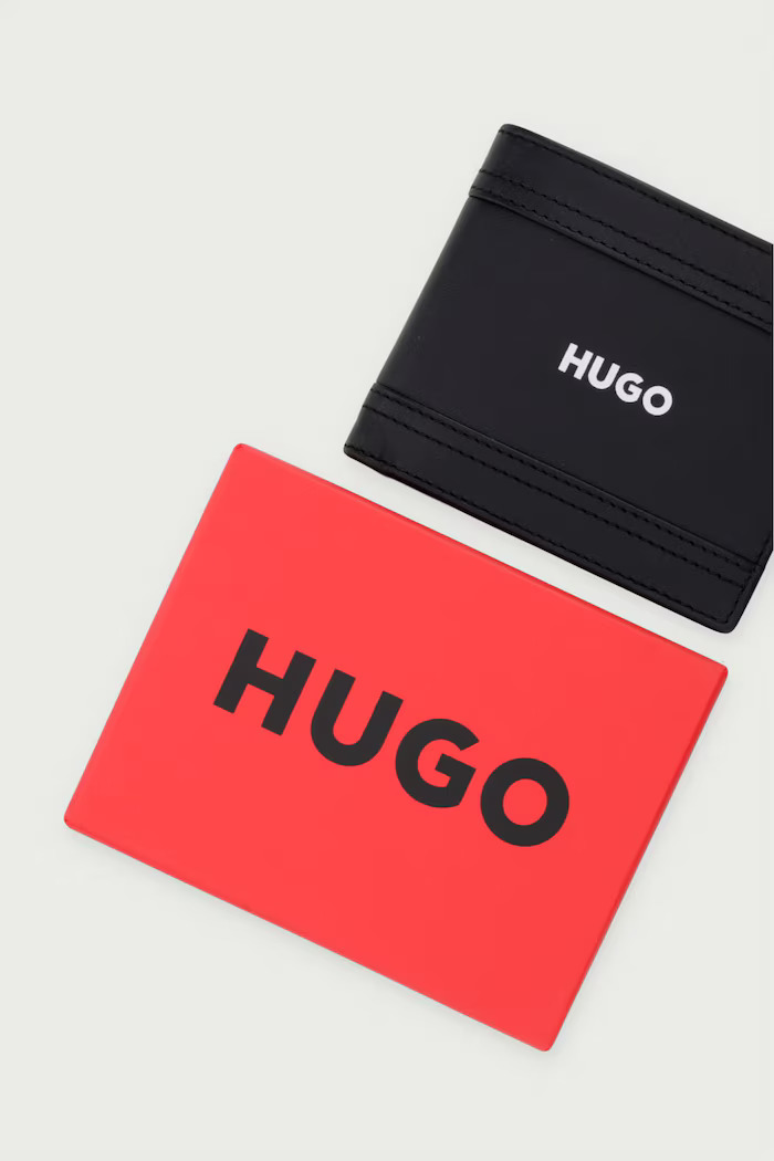 Ανδρικό Δερμάτινο Πορτοφόλι Μαύρο HUGO 50573576-001