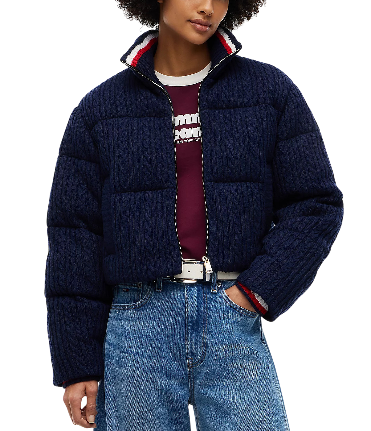 Γυναικείο Puffer Μπουφάν Navy Μπλε Tommy Jeans DW0DW23416-C1G
