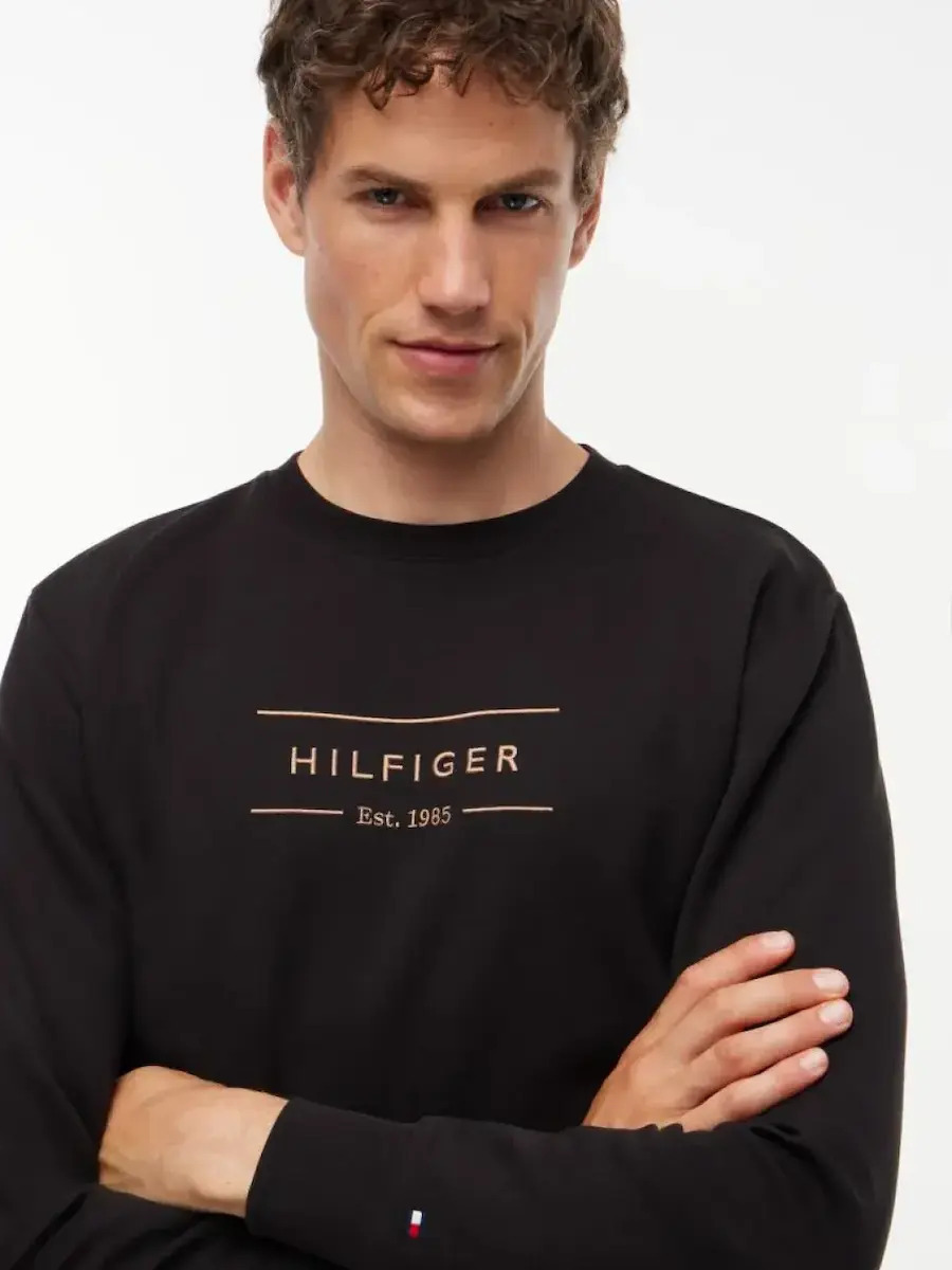Ανδρικό Φούτερ Μαύρο Tommy Hilfiger MW0MW44939-BDS