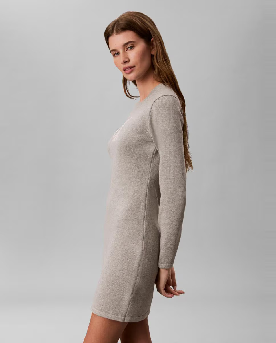 Γυναικείο Μακρυμάνικο Φόρεμα Γκρι Calvin Klein LV047H319G-P7A