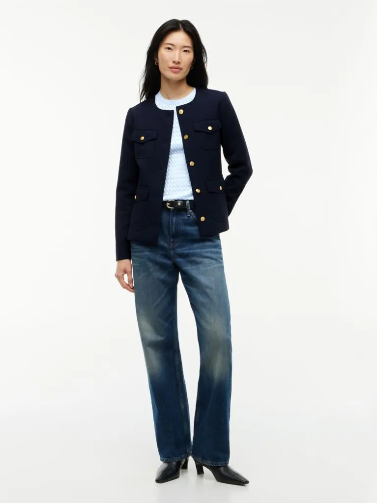 Γυναικείο Slim Σακάκι Navy Μπλε Tommy Hilfiger WW0WW51728-C1G