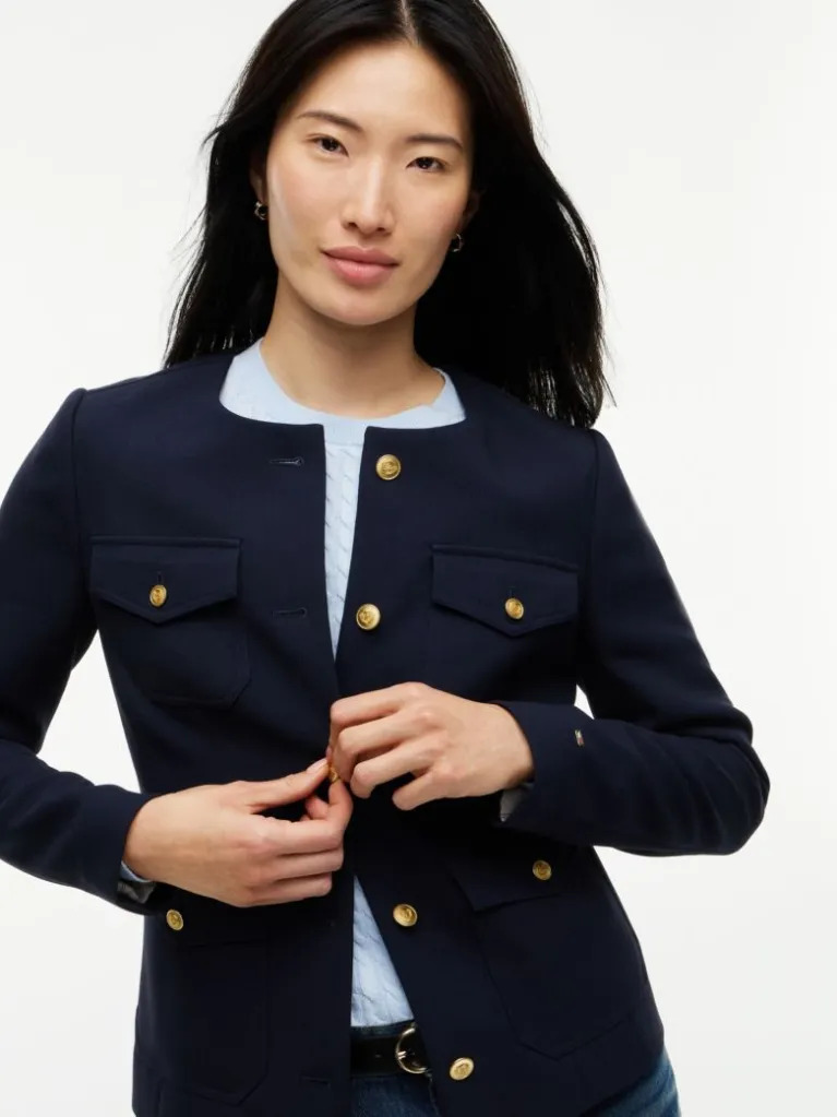 Γυναικείο Slim Σακάκι Navy Μπλε Tommy Hilfiger WW0WW51728-C1G