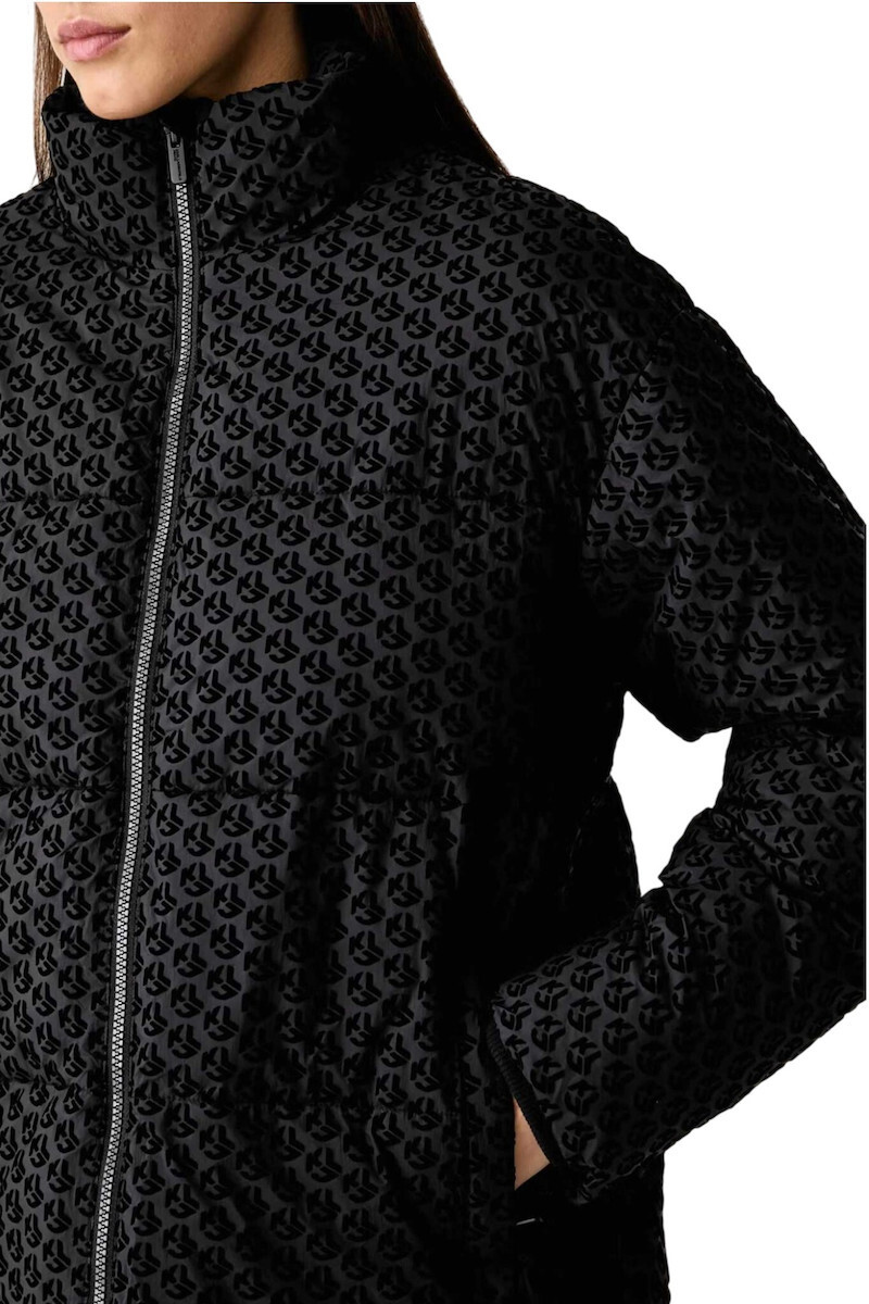Γυναικείο Monogram Puffer Μπουφάν Μαύρο Karl Lagerfeld Jeans B4W15020-A75 Logo