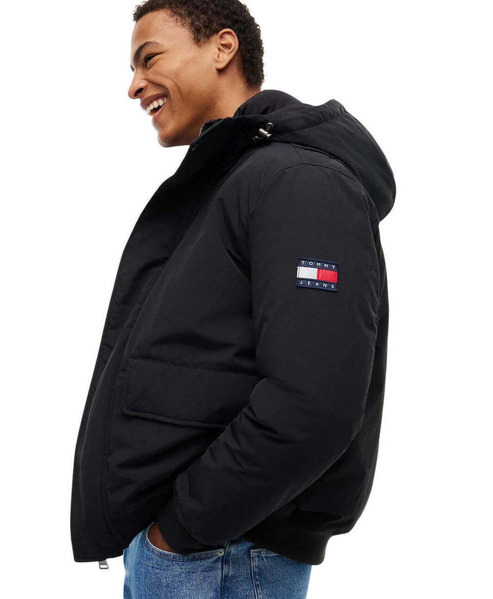 Ανδρικό Μπουφάν Μαύρο Tommy Jeans DM0DM22032-0GK