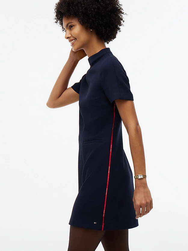 Γυναικείο Κοντομάνικο Φόρεμα Navy Μπλε Tommy Hilfiger WW0WW51783-C1G