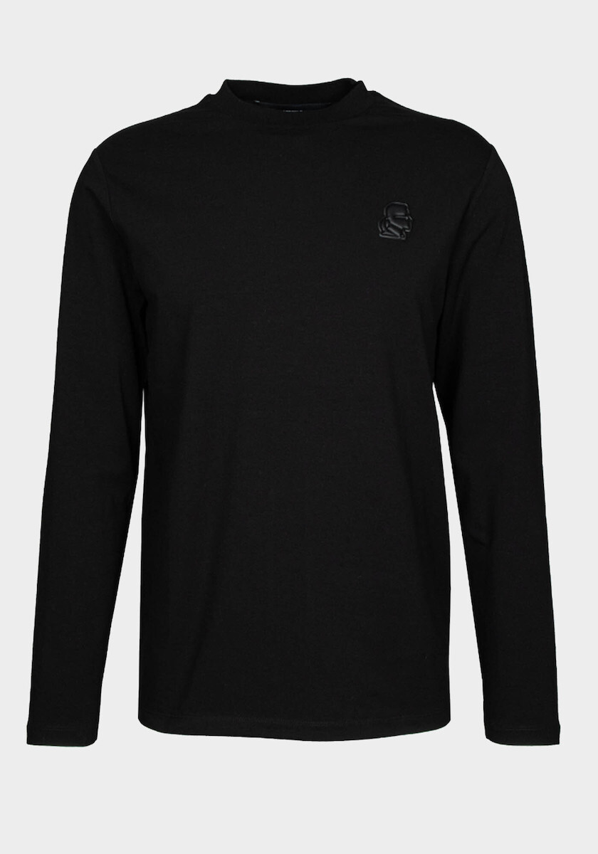 Ανδρικό Μακρυμάνικο T-shirt Μαύρο Karl Lagerfeld 755048 564235-990
