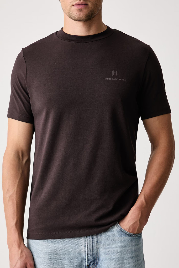Ανδρικό T-shirt Καφέ Karl Lagerfeld 755043 564235-490