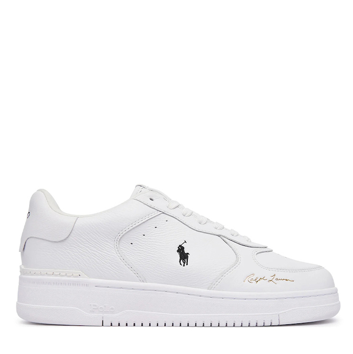 Ανδρικά Δερμάτινα Masters Court Sneakers Λευκά Ralph Lauren 809P17938001-White