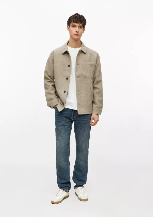 Ανδρικό Overshirt Μπεζ S.Oliver 2180784-8161
