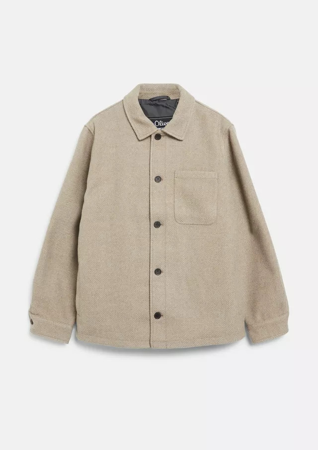 Ανδρικό Overshirt Μπεζ S.Oliver 2180784-8161