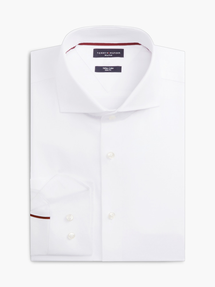 Ανδρικό Πουκάμισο Λευκό Tommy Hilfiger MW0MW44718-YBR