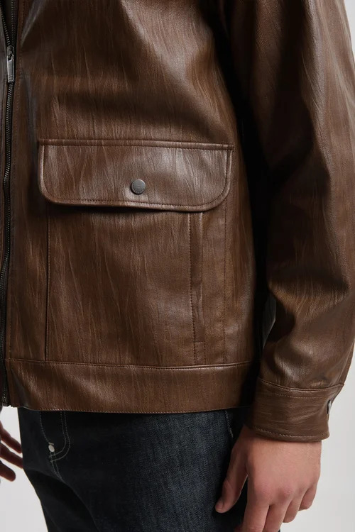 Ανδρικό Μπουφάν Καφέ Royal Denim Kitami5168-Brown
