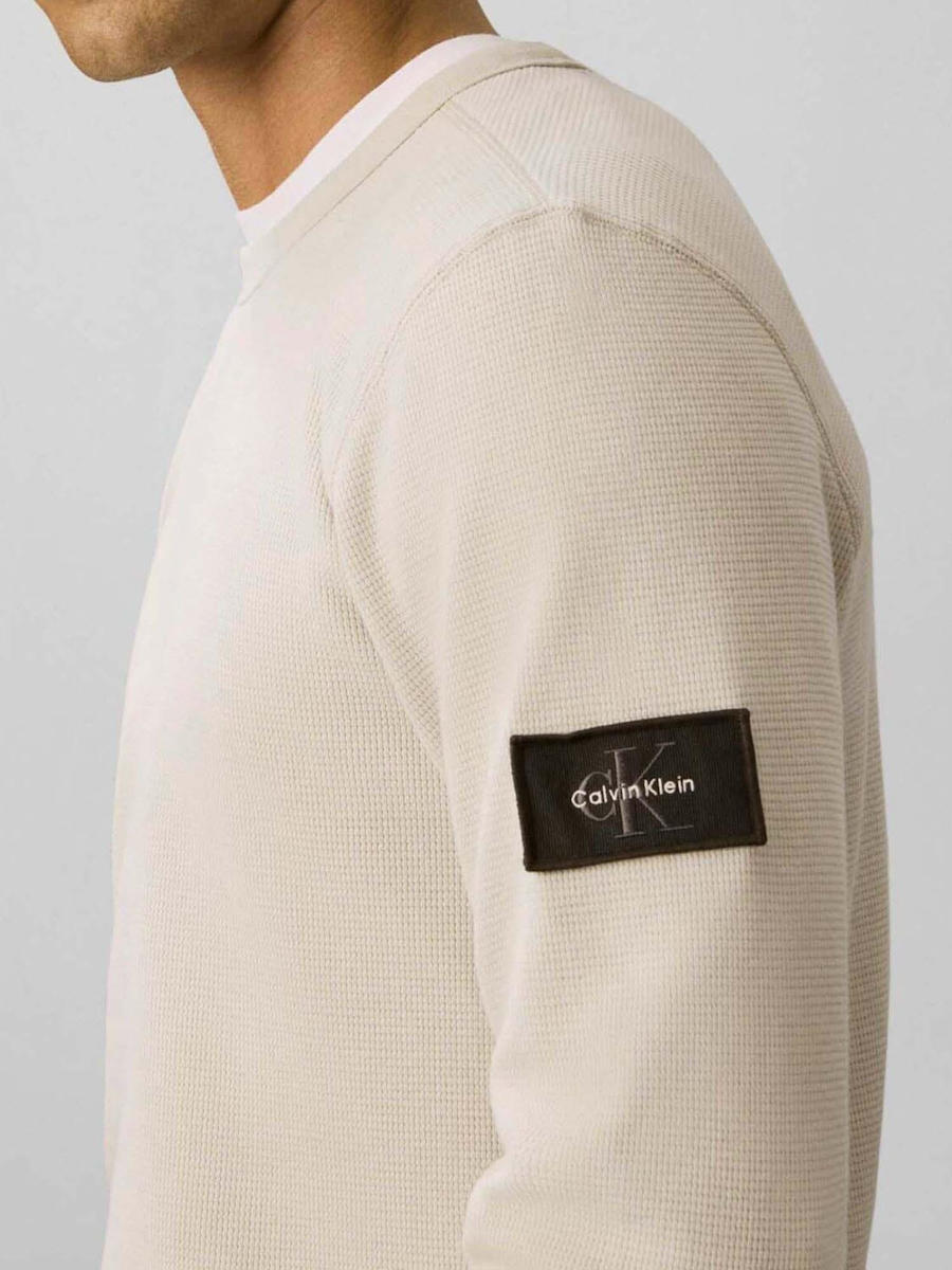 Ανδρικό Μακρυμάνικο T-shirt Μπεζ Calvin Klein LV04RJ209G-PDJ
