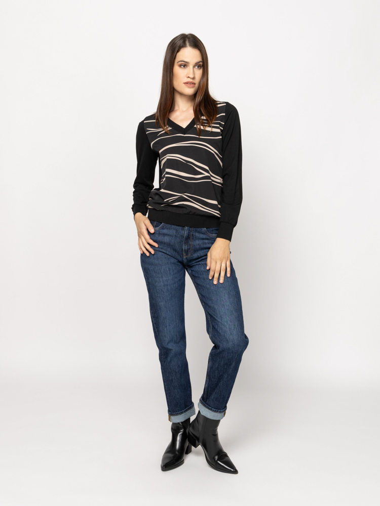 Γυναικείο Calishaw26 Μακρυμάνικο T-shirt Μαύρο Heavy Tools T15056-WAVE