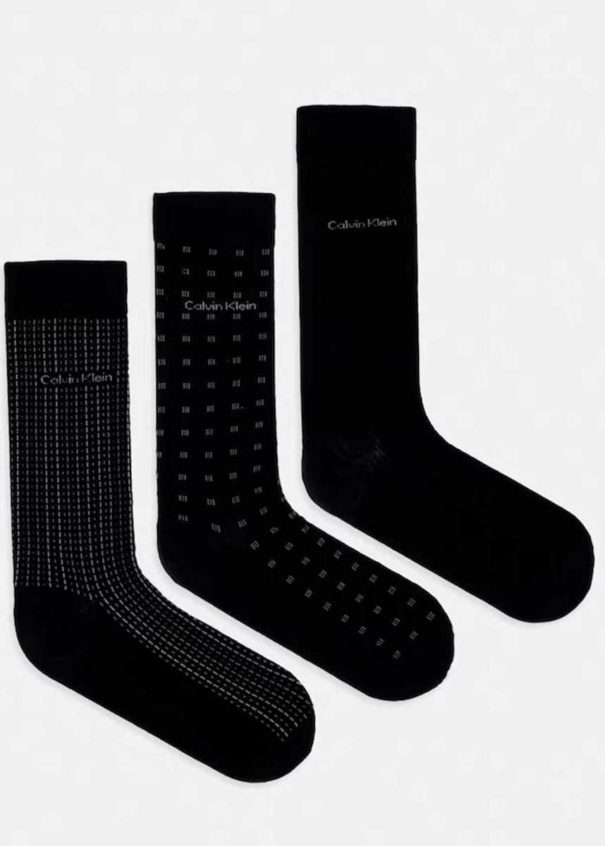 Ανδρικές Κάλτσες 4 Τεμαχίων Μαύρες Calvin Klein 701241207-001
