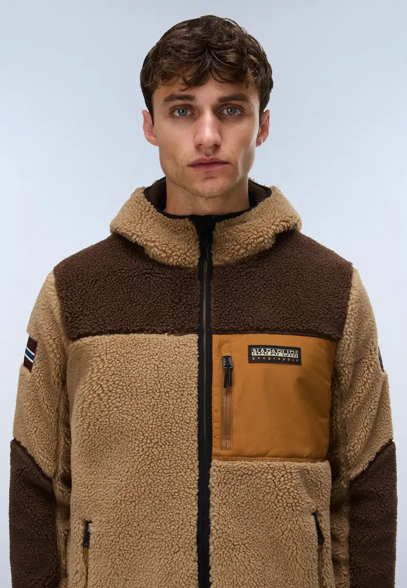 Ανδρική Yupik Fleece Ζακέτα Καφέ Napapijri NP0A8AZX-M4E1