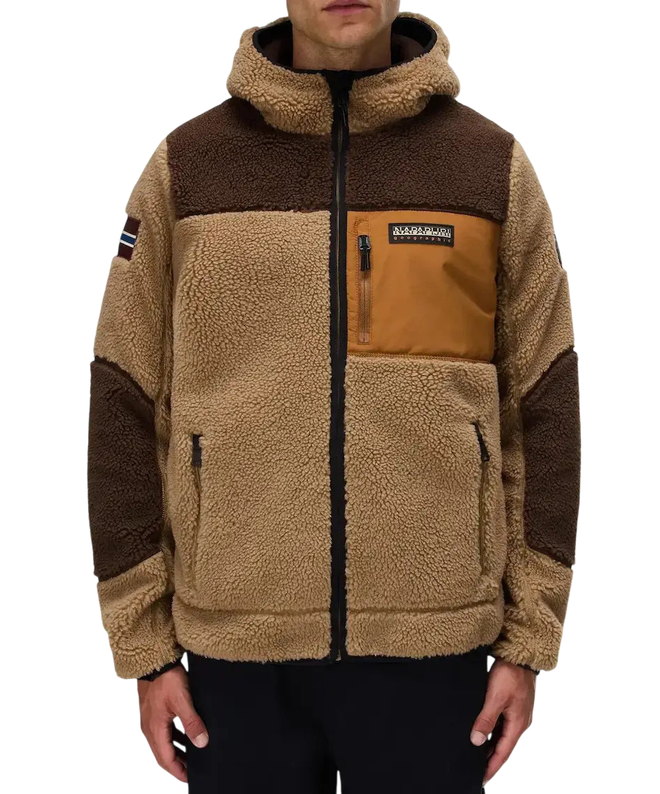 Ανδρική Yupik Fleece Ζακέτα Καφέ Napapijri NP0A8AZX-M4E1