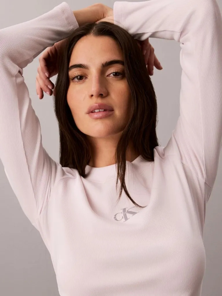 Γυναικείο Μακρυμάνικο T-shirt Ροζ Calvin Klein LV047A803G-3FS