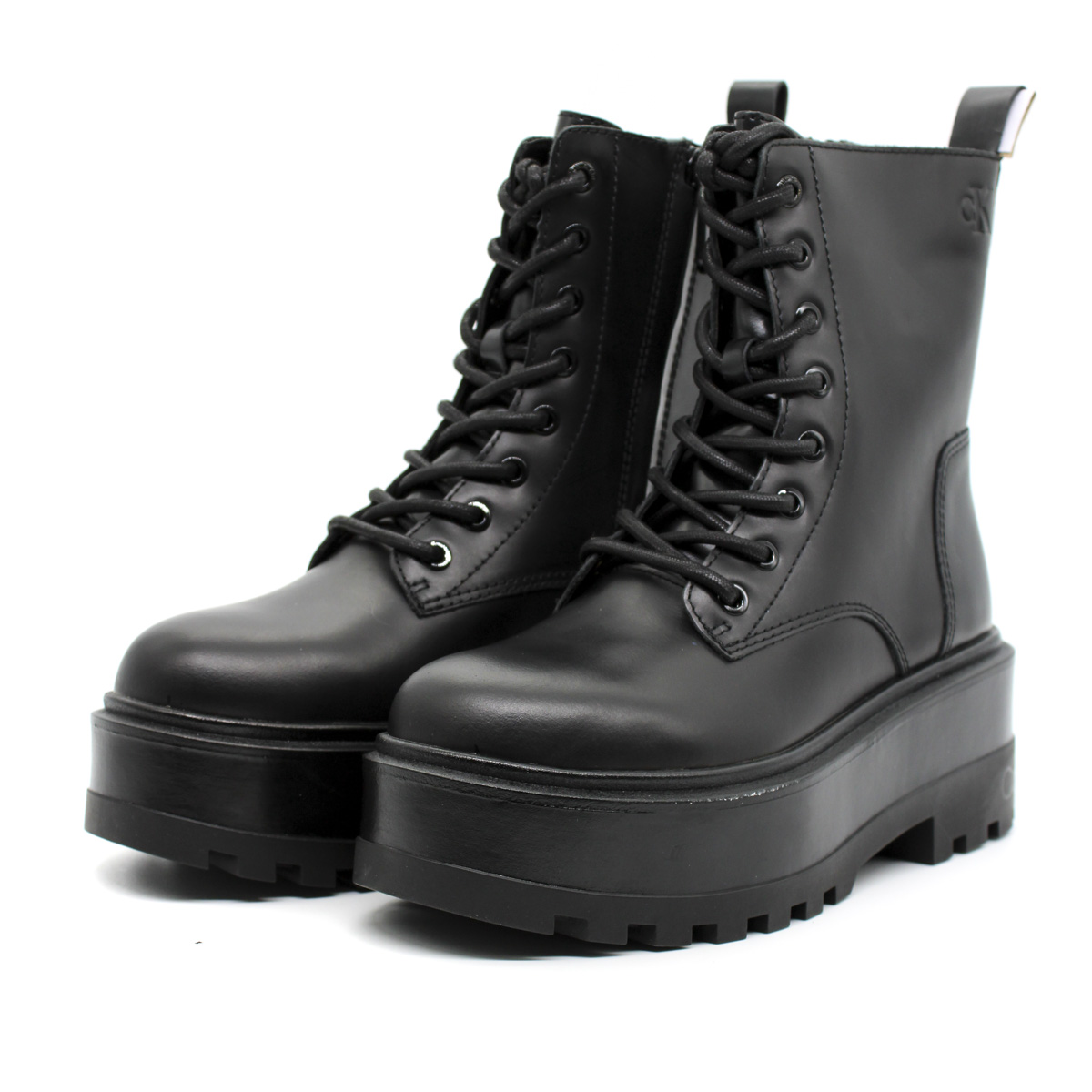 Γυναικεία Δερμάτινα Μποτάκια Μαύρα Calvin Klein YW0YW01535-0GJ