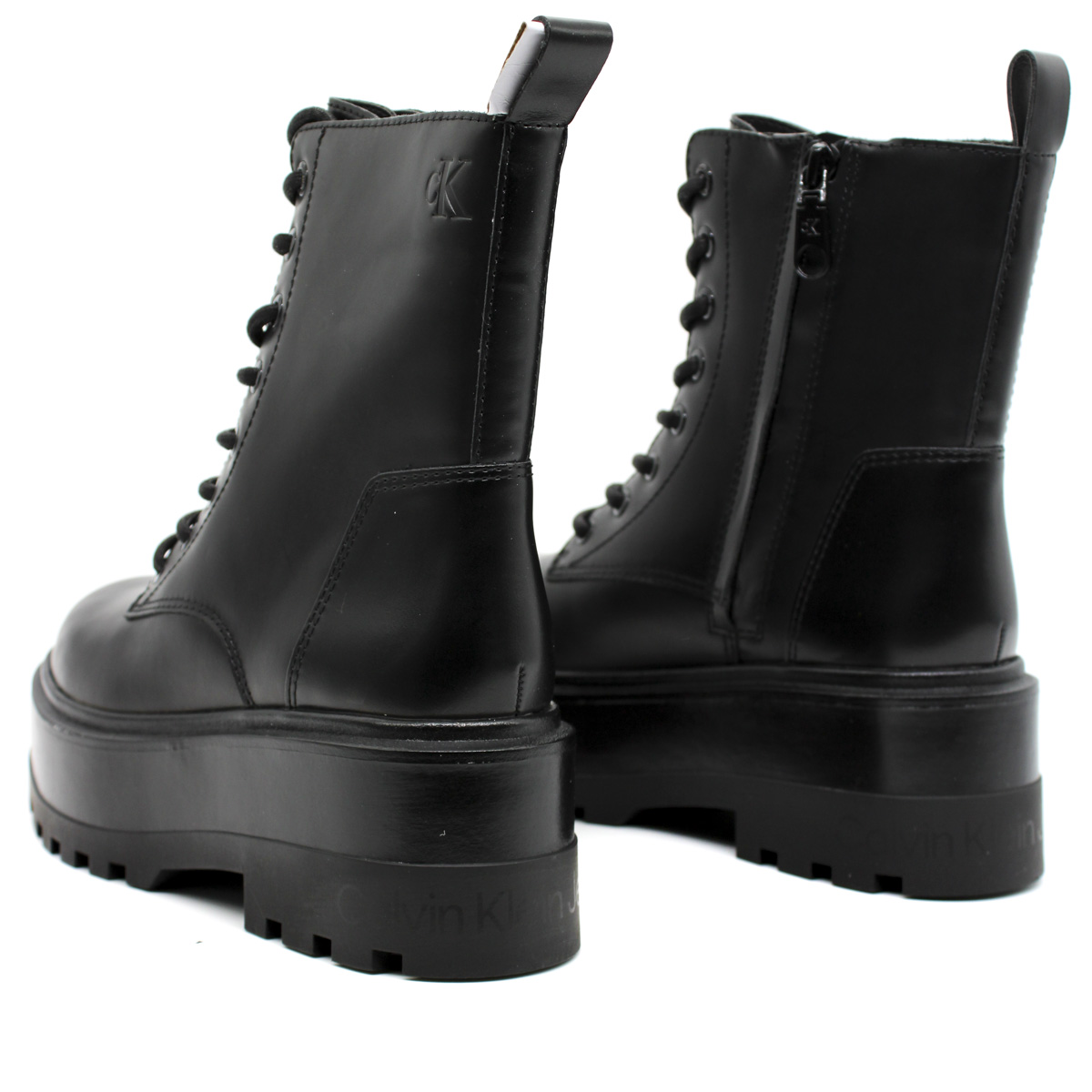 Γυναικεία Δερμάτινα Μποτάκια Μαύρα Calvin Klein YW0YW01535-0GJ