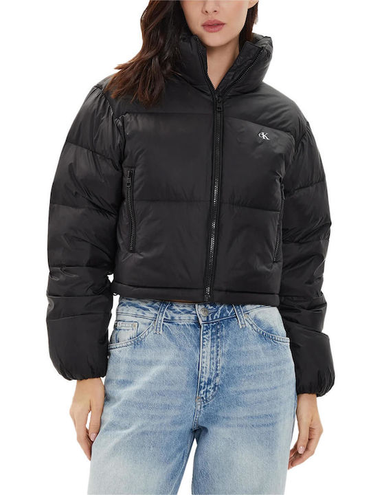 Γυναικείο Cropped Puffer Μπουφάν Μαύρο Calvin Klein J20J223577-BEH