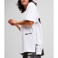 Γυναικείο T-shirt Λευκό Karl Lagerfeld Jeans A1W17030-100 WHITE