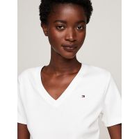 Γυναικείο T-shirt Εκρού Tommy Hilfiger WW0WW40584-02Z