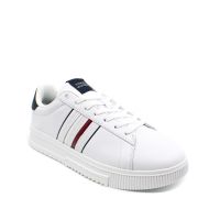 Ανδρικά Δερμάτινα Sneakers Λευκά Tommy Hilfiger FM0FM05406-YBS