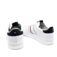 Ανδρικά Δερμάτινα Sneakers Λευκά Tommy Hilfiger FM0FM05406-YBS