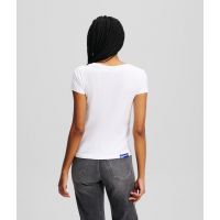 Γυναικείο Slim T-shirt Λευκό Karl Lagerfeld Jeans A2W17097-100 WHITE