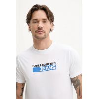 Ανδρικό Slim T-shirt Λευκό Karl Lagerfeld Jeans A2M17074-100 WHITE