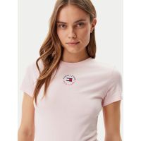 Γυναικείο Slim T-shirt Ροζ Tommy Jeans DW0DW20316-TH3