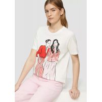 Γυναικείο T-shirt Εκρού S.Oliver 2164099-02E1