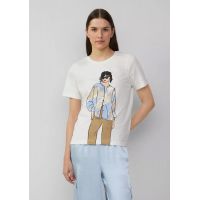 Γυναικείο T-Shirt Λευκό S.Oliver 2164146-02E1
