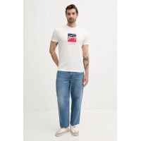 Ανδρικό T-shirt Λευκό Tommy Jeans DM0DM21940-YBL