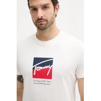 Ανδρικό T-shirt Λευκό Tommy Jeans DM0DM21940-YBL